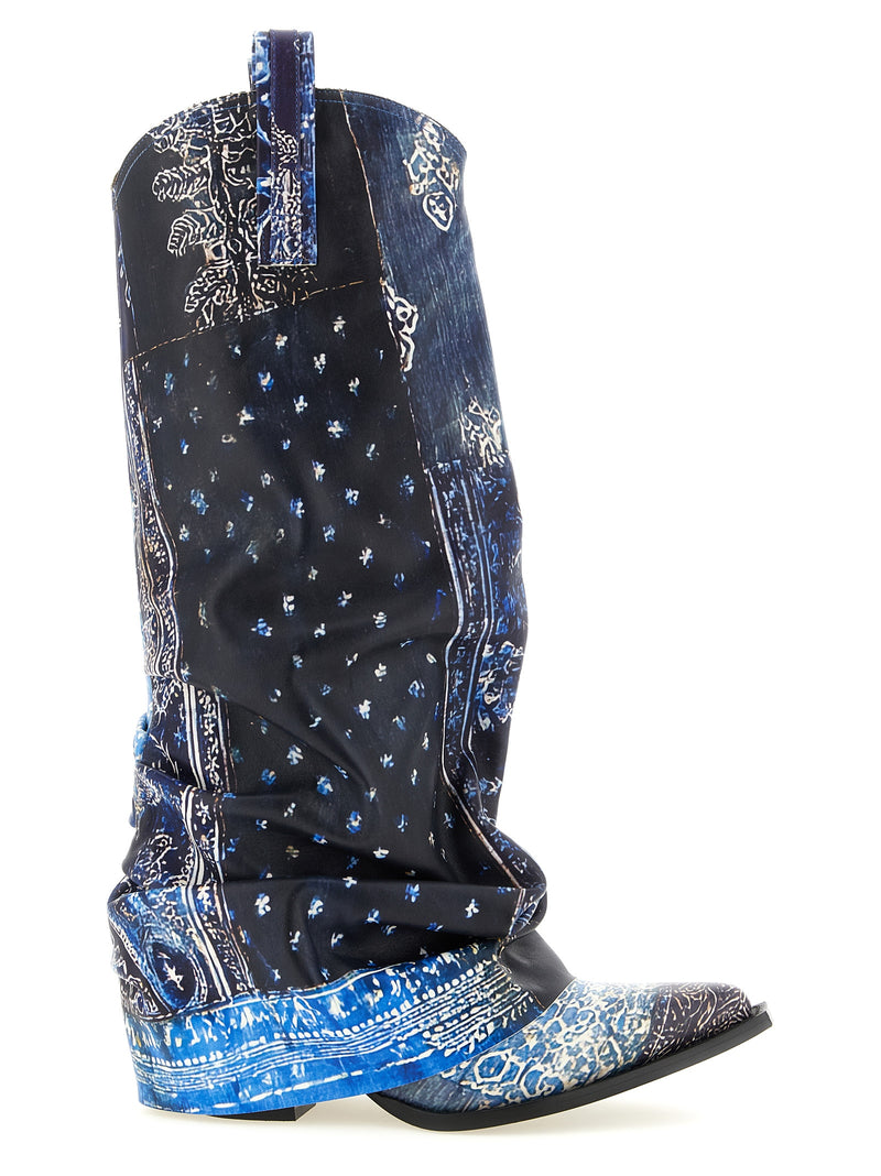 R13 Blue Leather Chelsea Boots