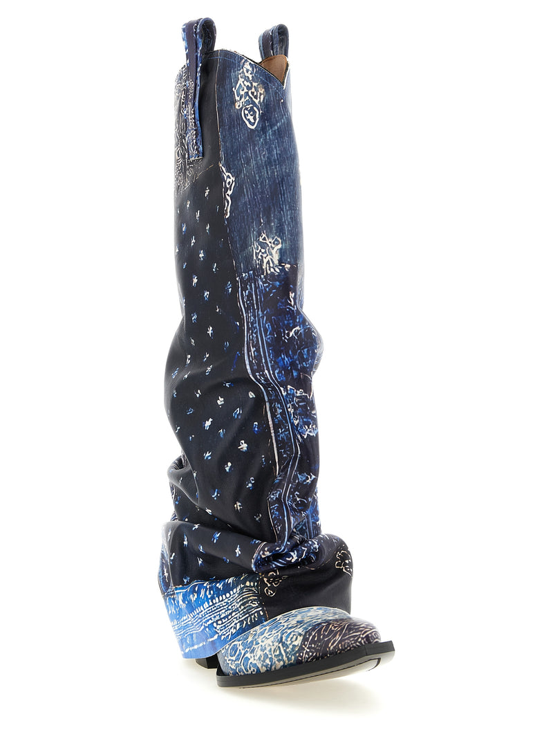 R13 Blue Leather Chelsea Boots