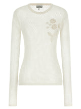 Ganni White Organic Cotton Cardigan - Sustainable Fashion Statement