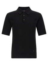 Polo en coton noir Dolce & Gabbana