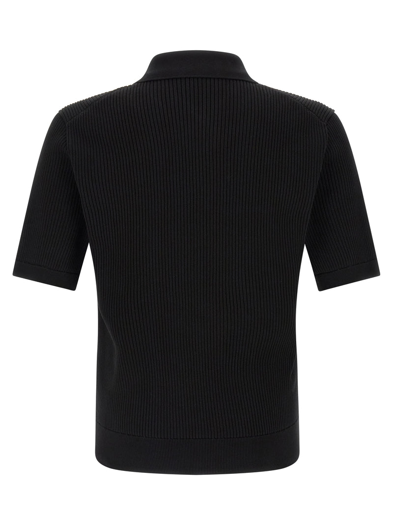 Dolce & Gabbana Black Cotton Polo Shirt