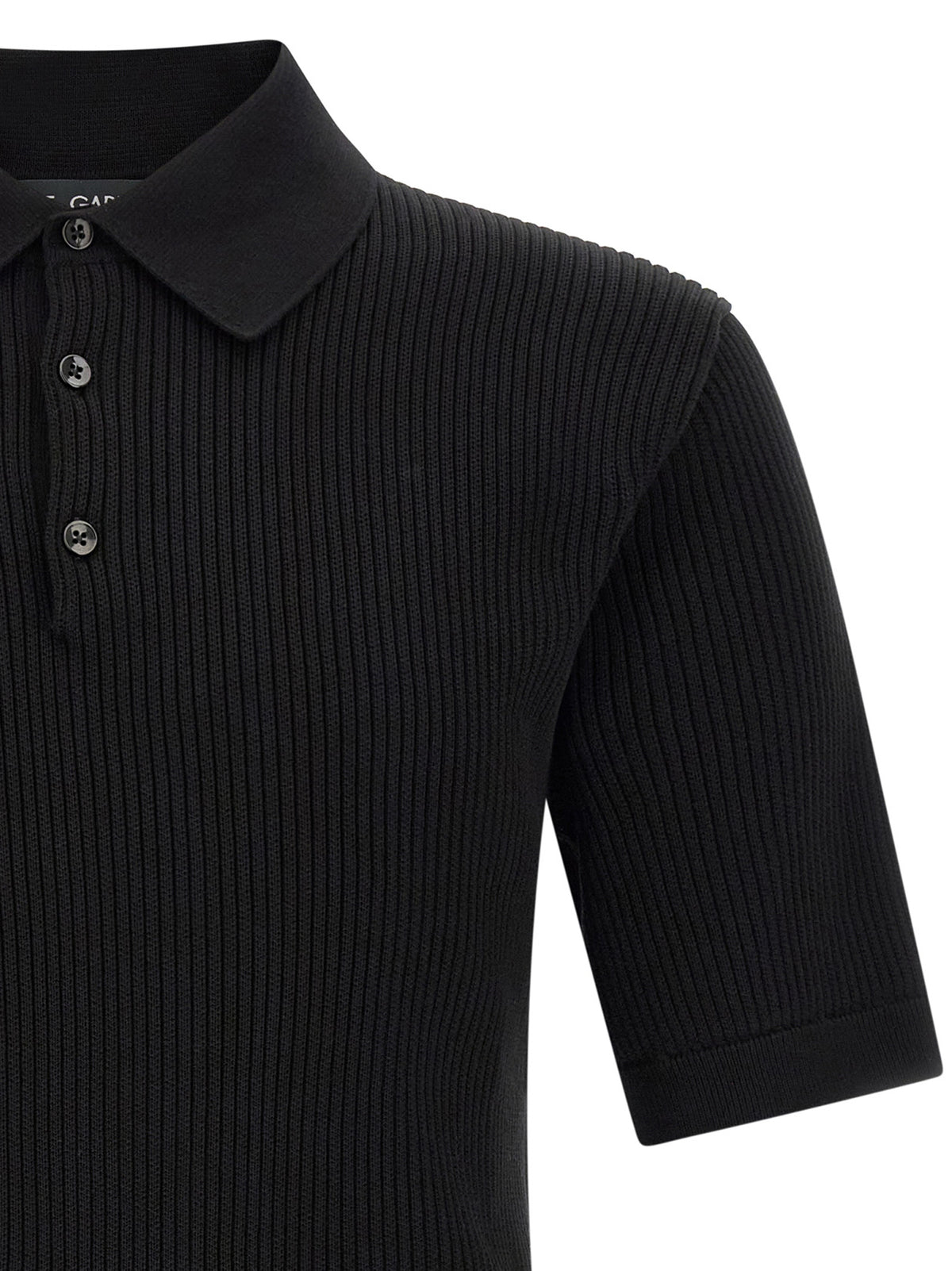 Polo en coton noir Dolce & Gabbana