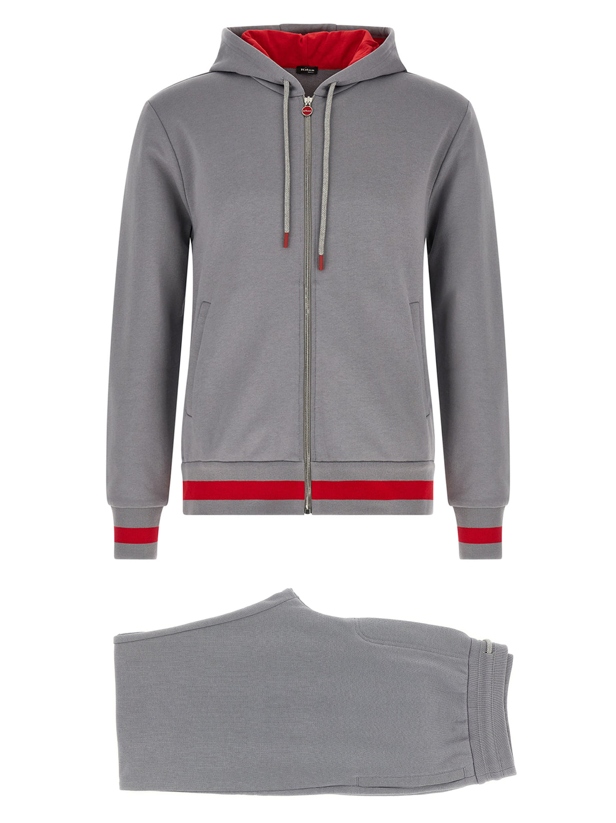Kiton Gray Cotton Sweatsuit