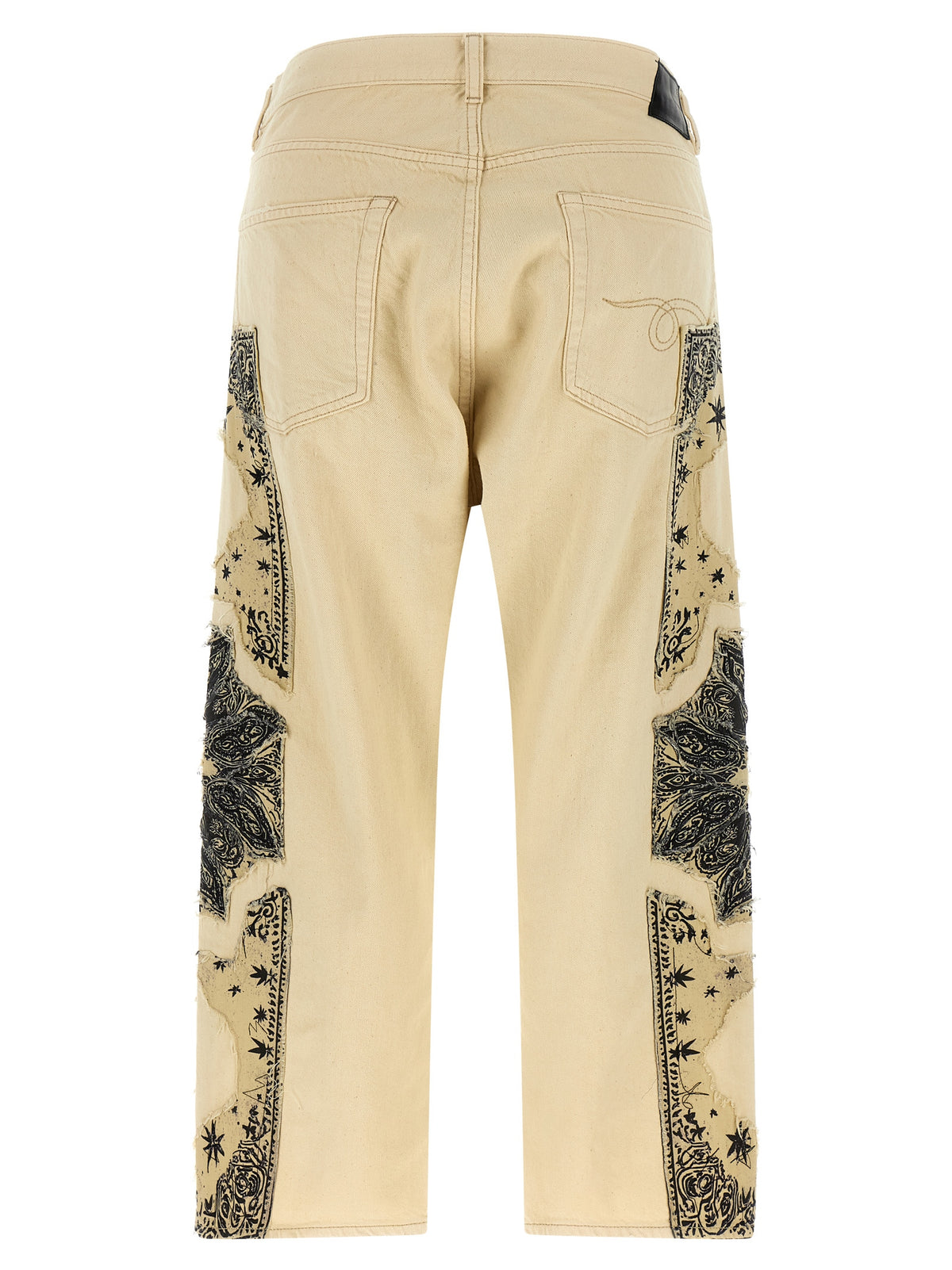 Jean droit en coton beige R13