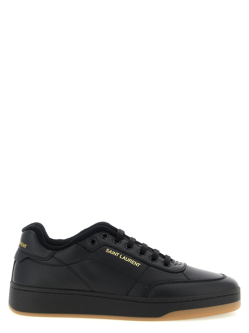 Baskets basses Saint Laurent en cuir de veau noir
