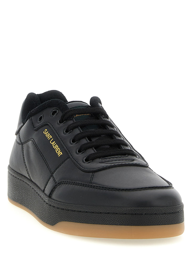 Baskets basses Saint Laurent en cuir de veau noir