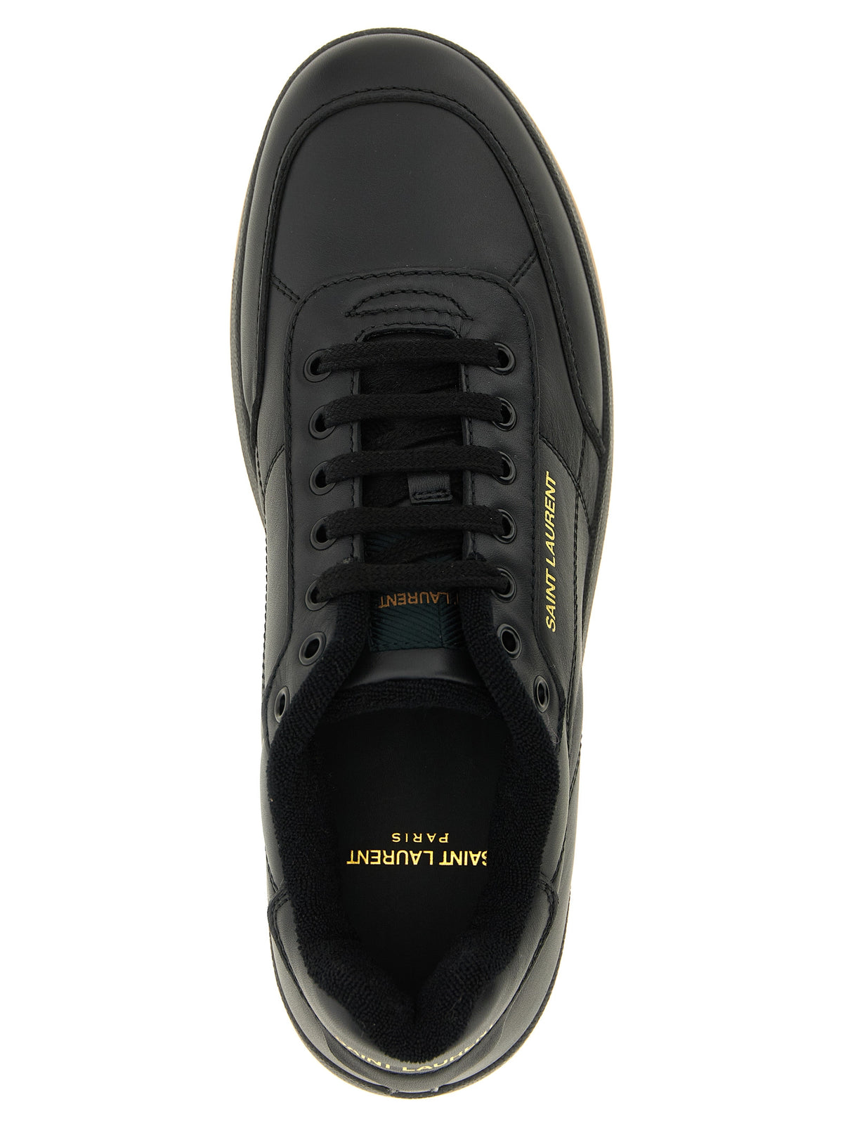 Baskets basses Saint Laurent en cuir de veau noir