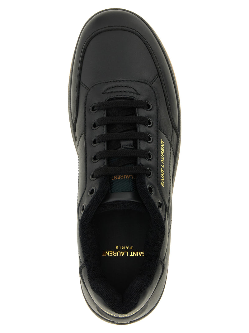 Baskets basses Saint Laurent en cuir de veau noir