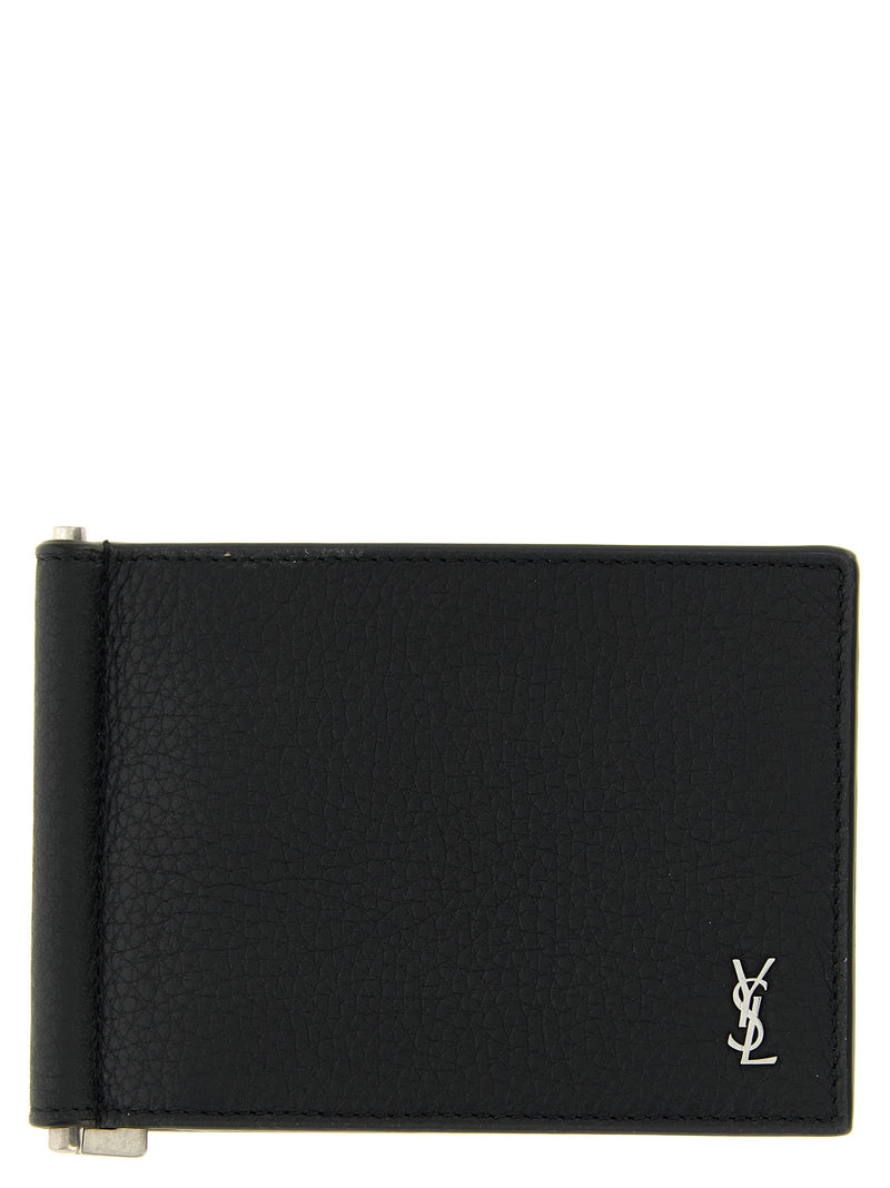 Saint Laurent Black Calfskin Money Clip