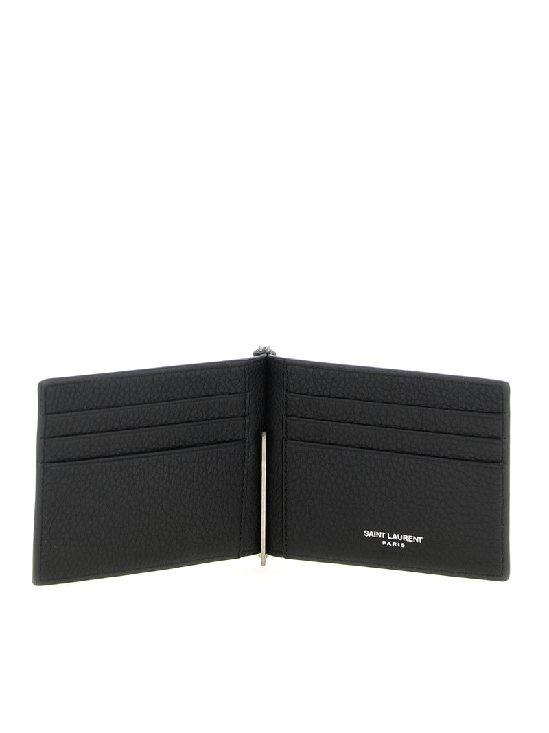 Saint Laurent Black Calfskin Money Clip