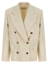 Dries Van Noten Beige Cotton Blazer