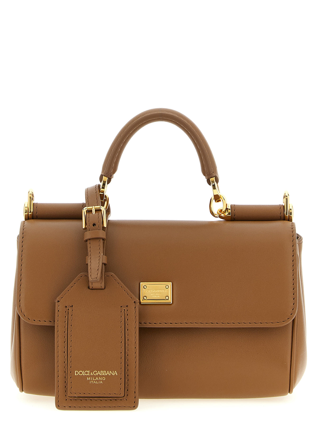 Sac à main Dolce & Gabbana en veau marron