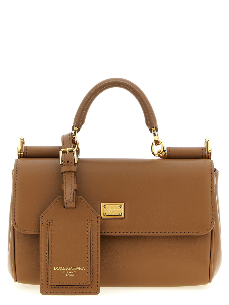 Sac à main Dolce & Gabbana en veau marron