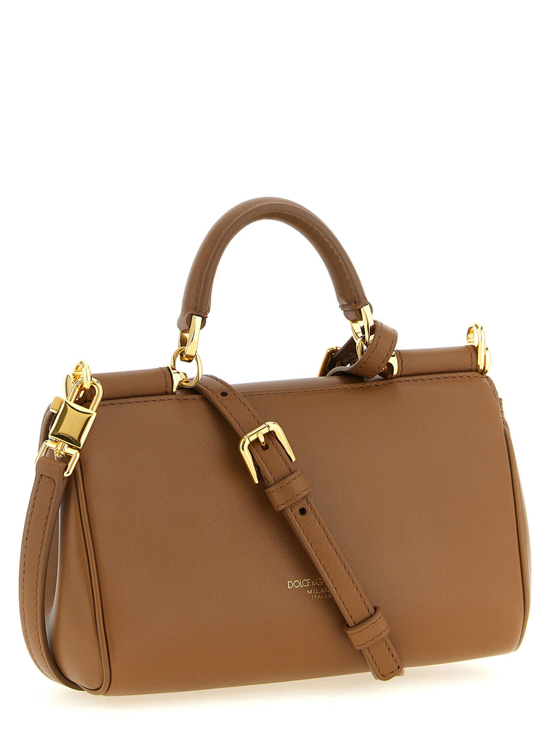 Sac à main Dolce & Gabbana en veau marron