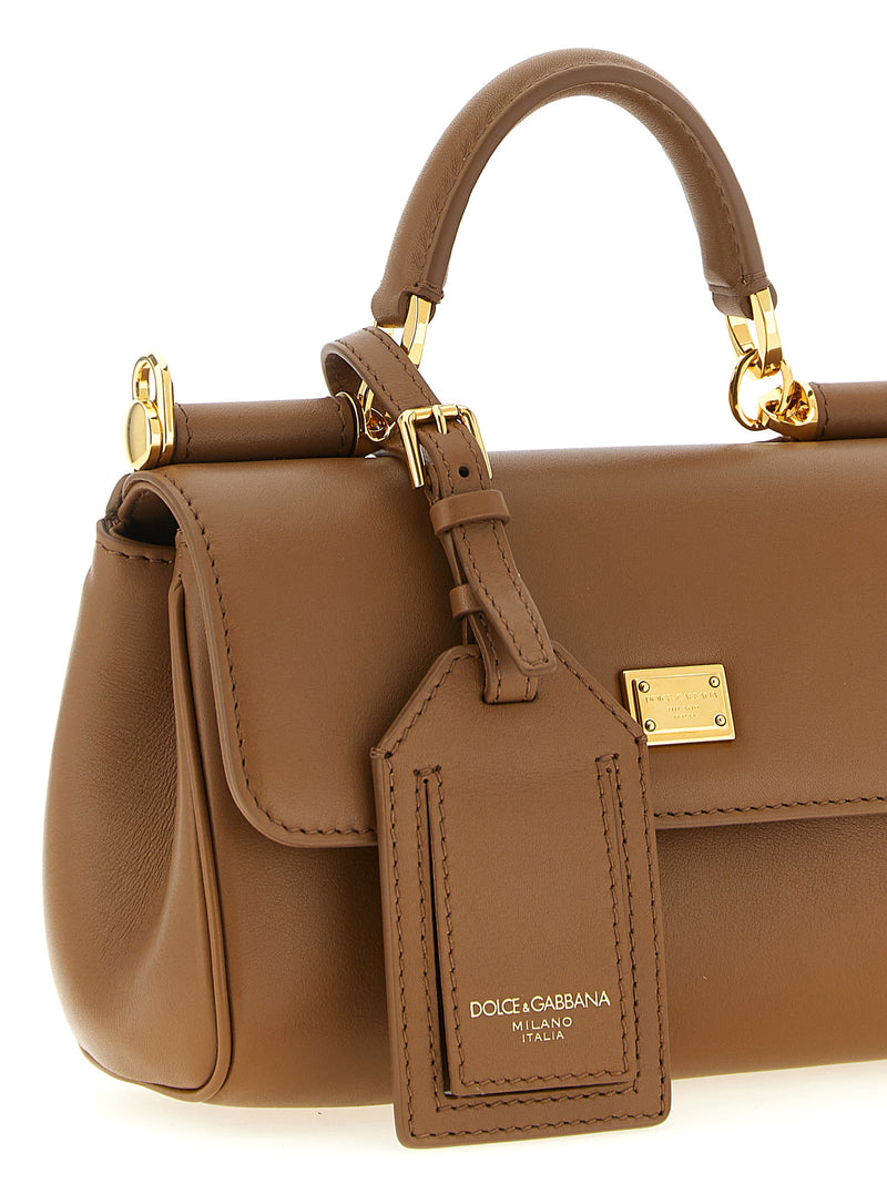 Sac à main Dolce & Gabbana en veau marron