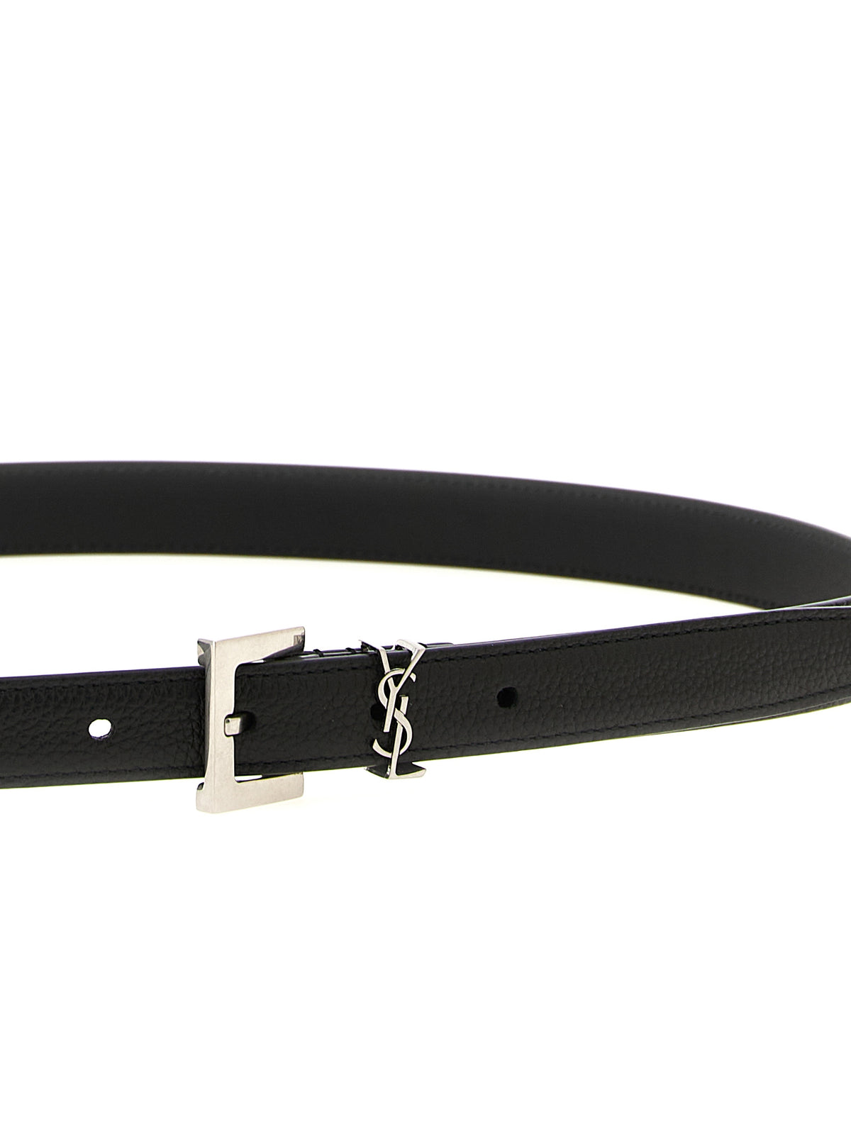 Ceinture Saint Laurent en veau noir