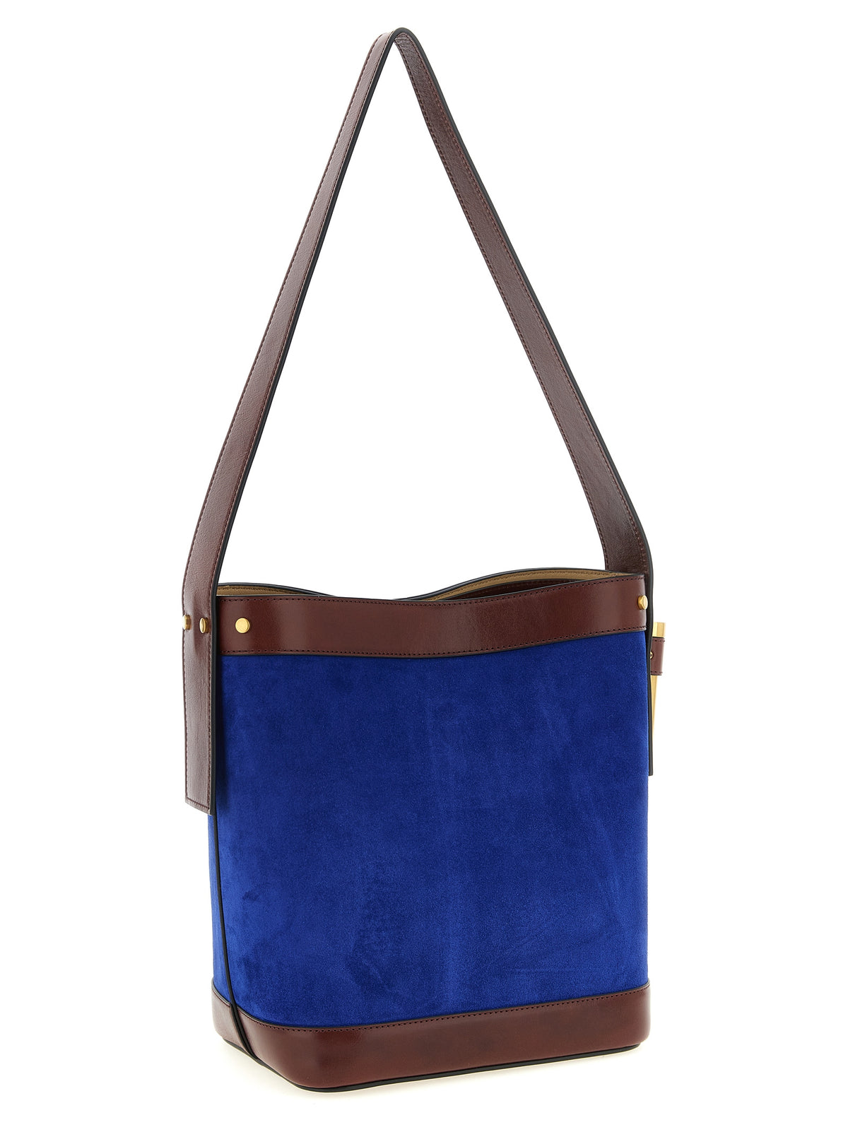 Versace Pivot Blue Calfskin Shoulder Bag