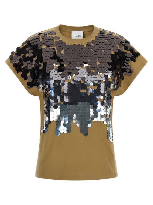 T-shirt en coton marron NUDE