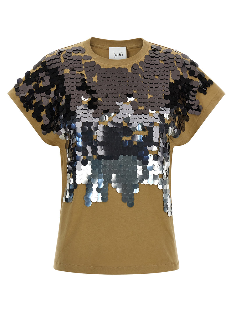 T-shirt en coton marron NUDE