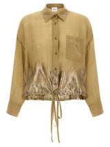 Chemisier NUDE marron en Tencel
