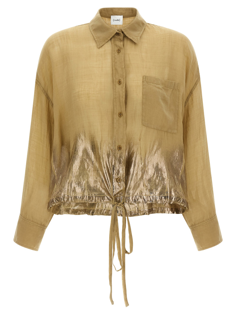 NUDE Brown Tencel Blouse for Women