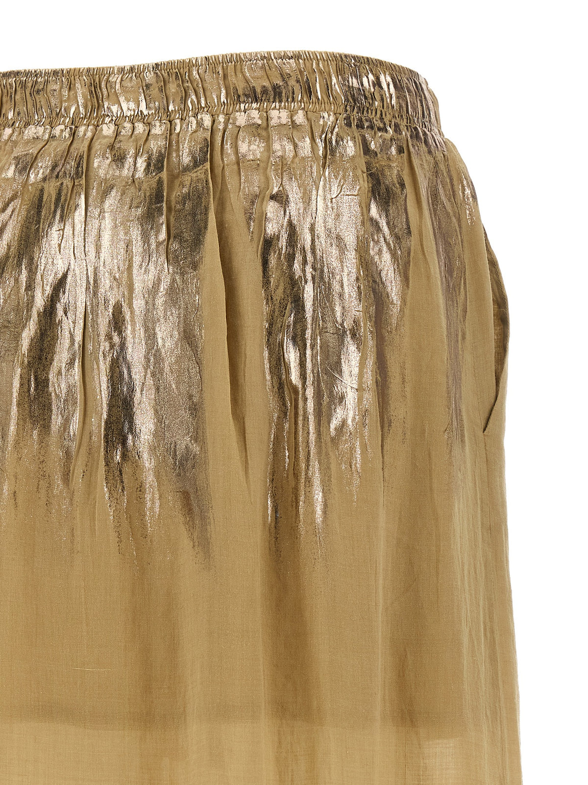 Mini-jupe en Tencel marron NUDE