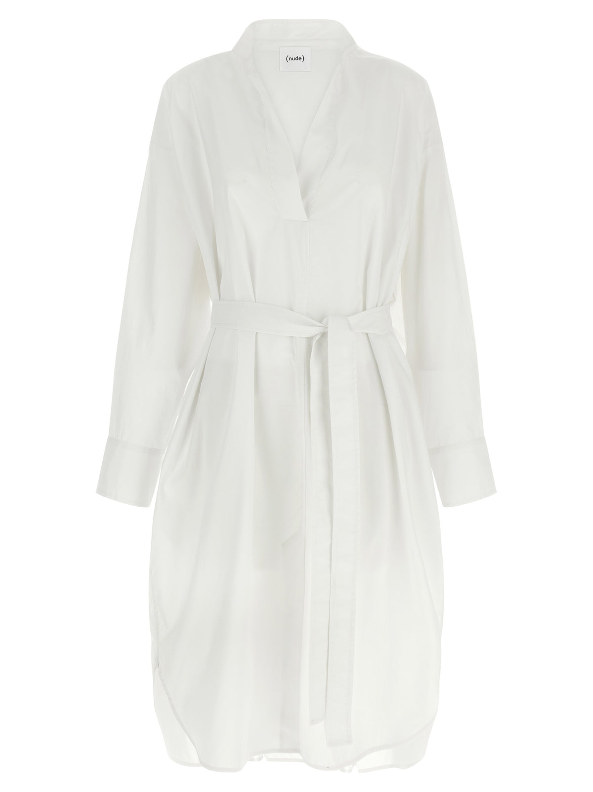 Robe midi NUDE en coton blanc