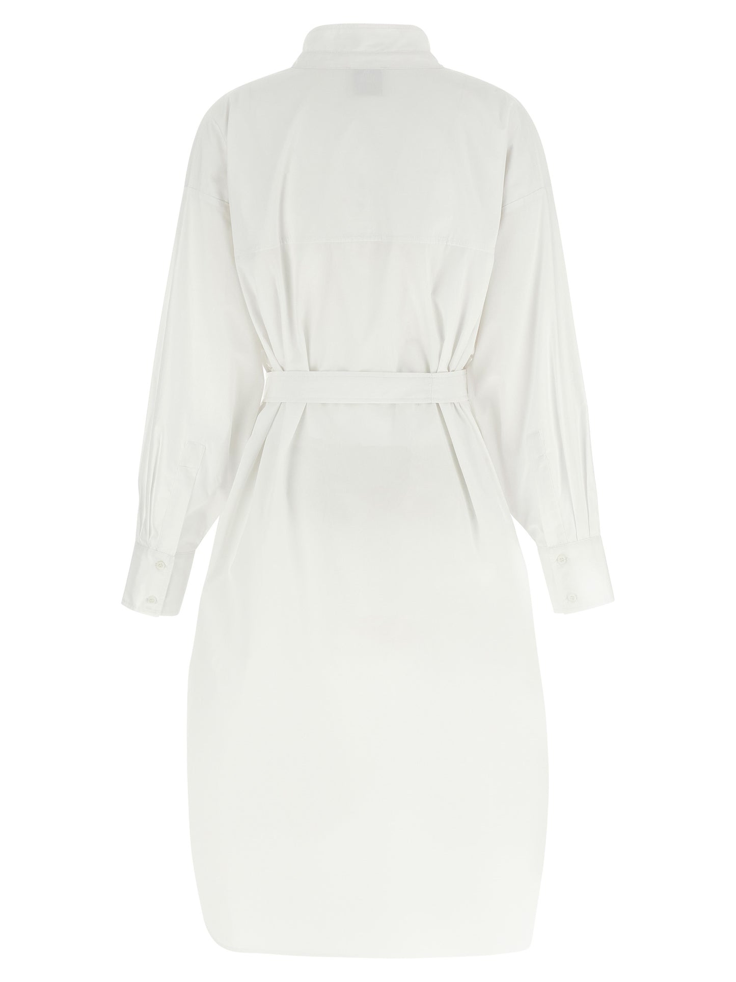 NUDE White Cotton Midi Dress