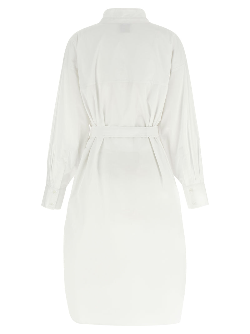 NUDE White Cotton Midi Dress