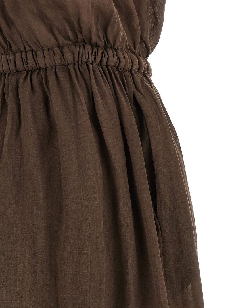 NUDE Brown Tencel Long Dress