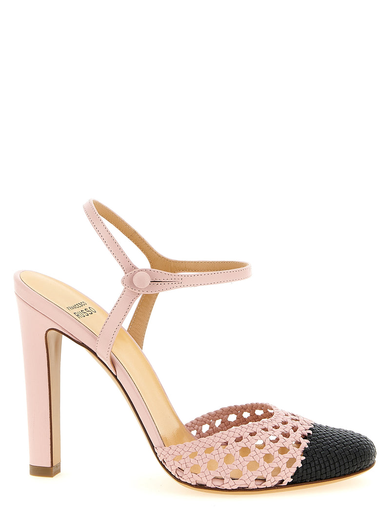 Escarpins Francesco Russo en Chèvre Multicolore à Talons Hauts