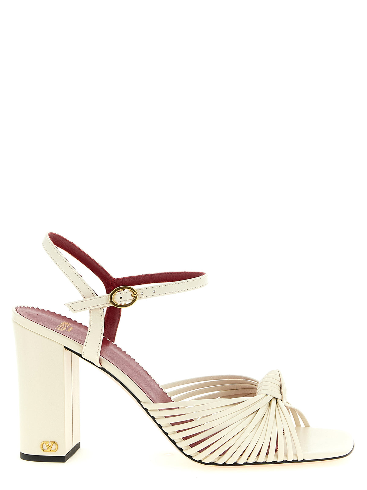 Valentino Garavani White Goatskin Stiletto Heel Sandals