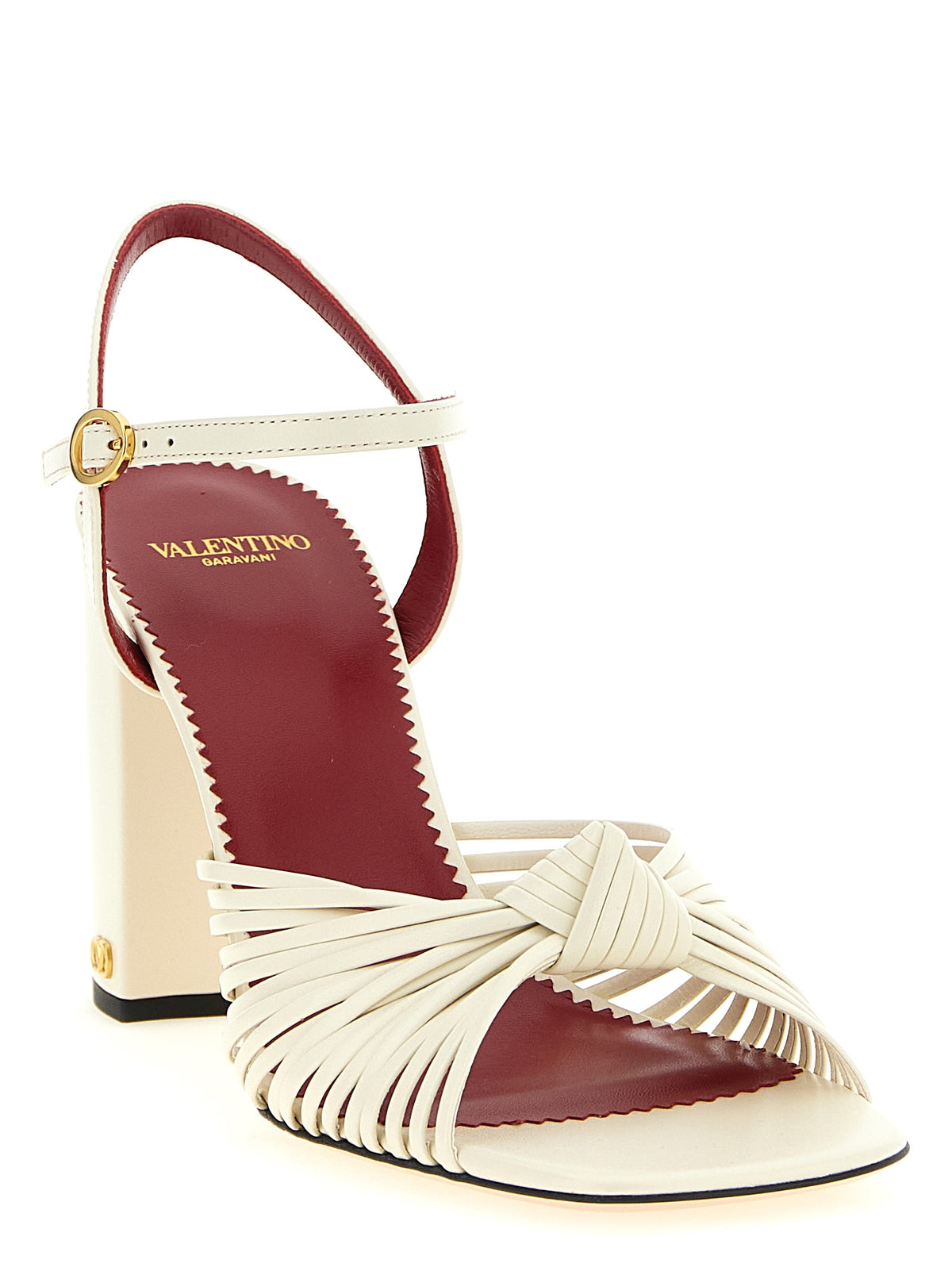 Valentino Garavani White Goatskin Stiletto Heel Sandals
