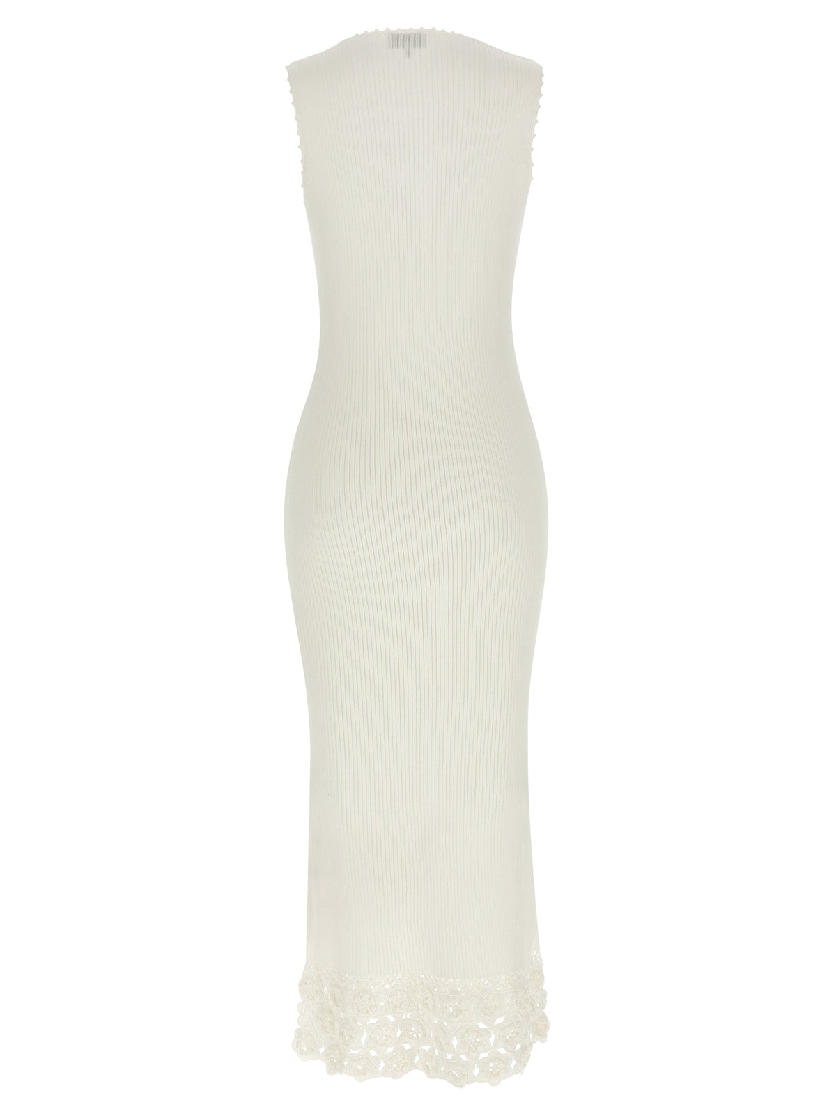 Longue robe Ganni en coton biologique blanc