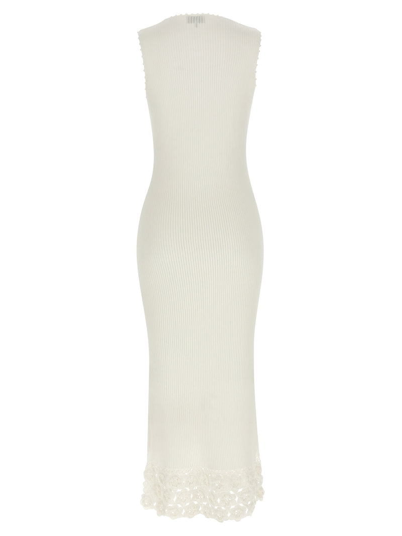 Longue robe Ganni en coton biologique blanc