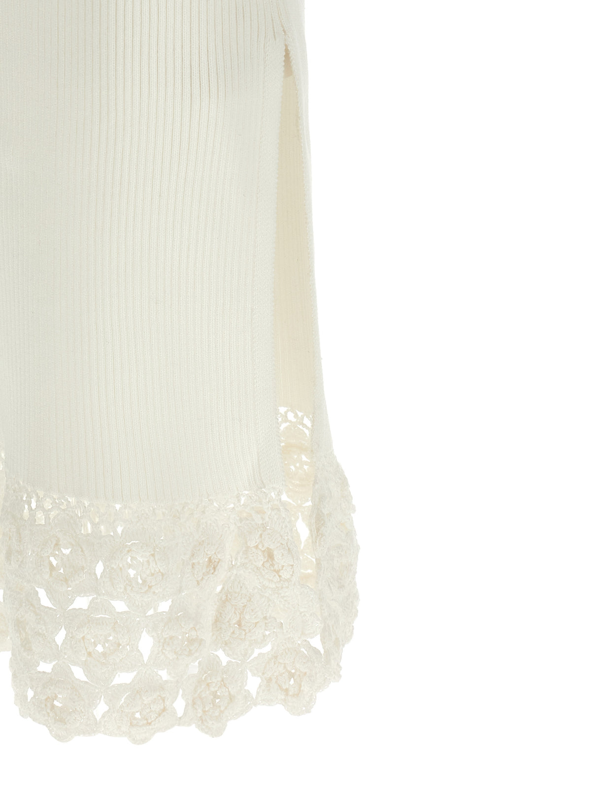 Longue robe Ganni en coton biologique blanc