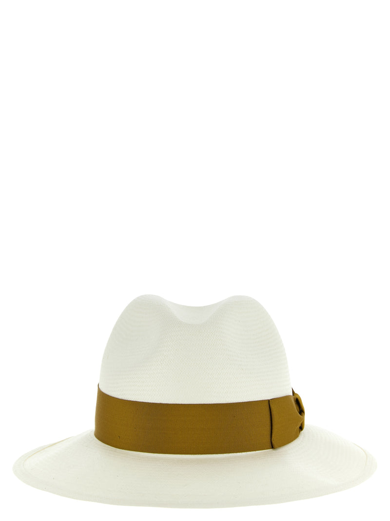 Borsalino Fedora en chanvre marron