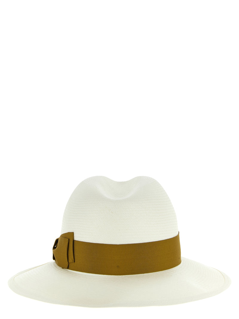 Borsalino Fedora en chanvre marron