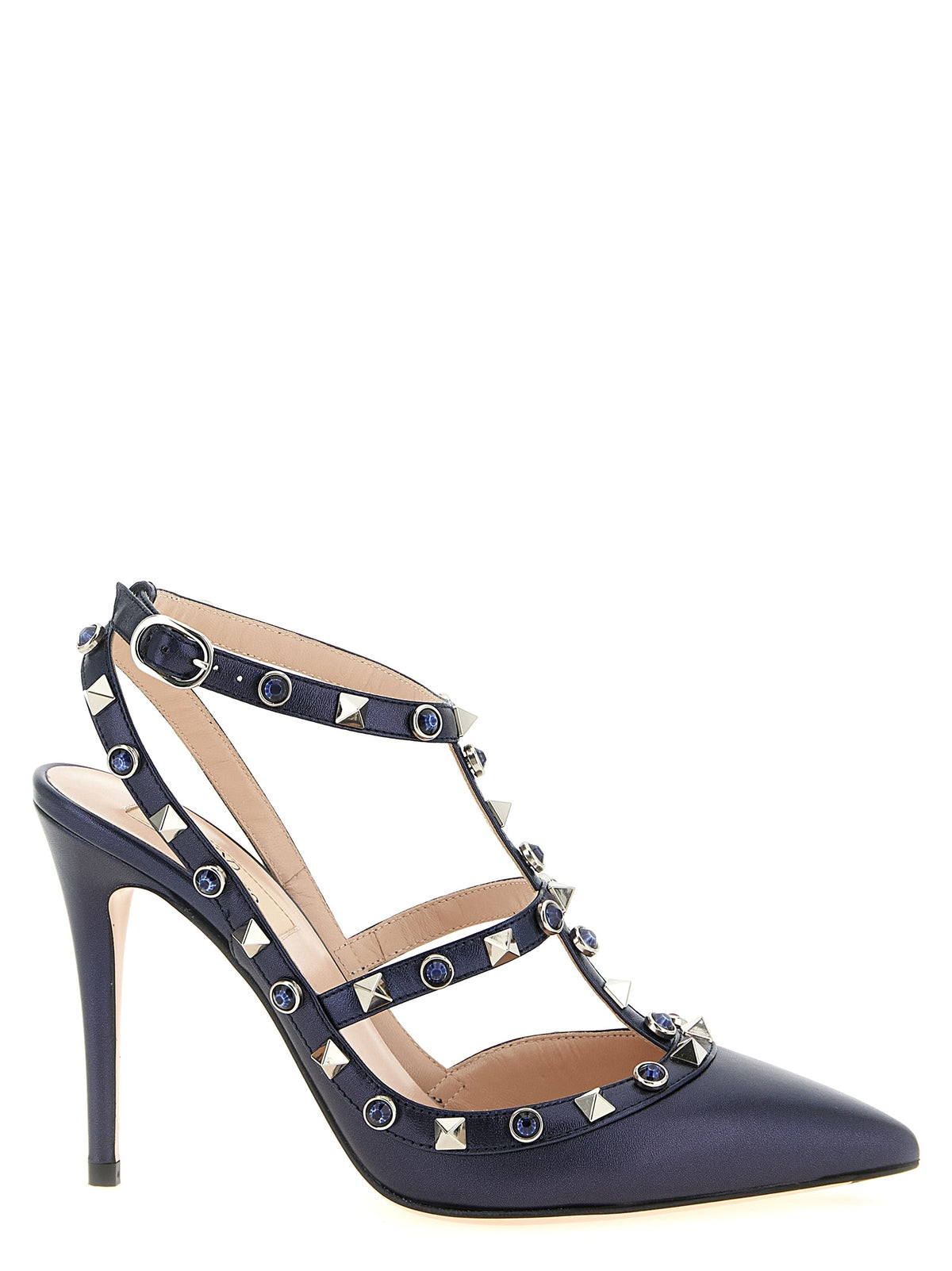 Escarpins Valentino Garavani bleus en cuir de chèvre à talons hauts