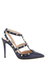 Escarpins Valentino Garavani bleus en cuir de chèvre à talons hauts