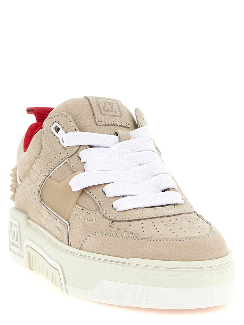 Christian Louboutin Beige Calfskin Athletic Sneakers