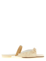 MM6 Maison Margiela Beige Cowhide Slides for Women