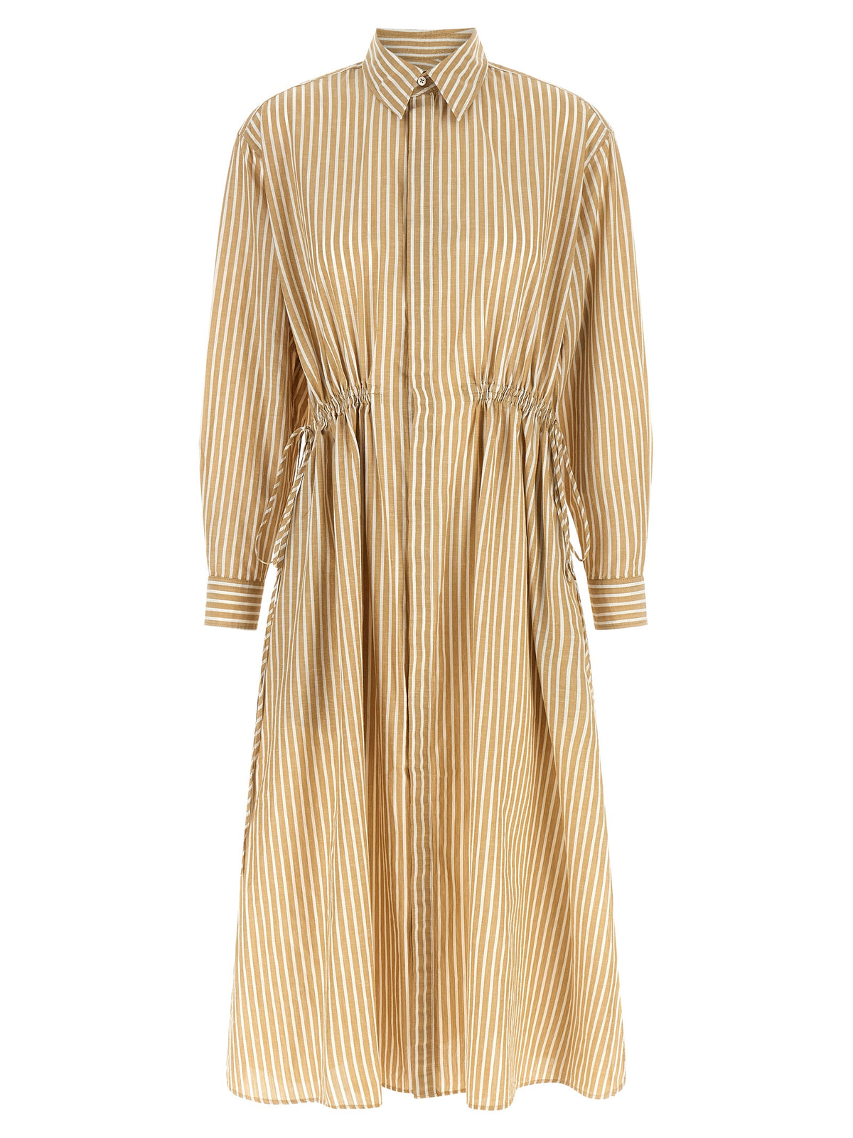 Polo Ralph Lauren Beige Cotton Midi Dress