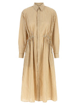 Polo Ralph Lauren Beige Cotton Midi Dress