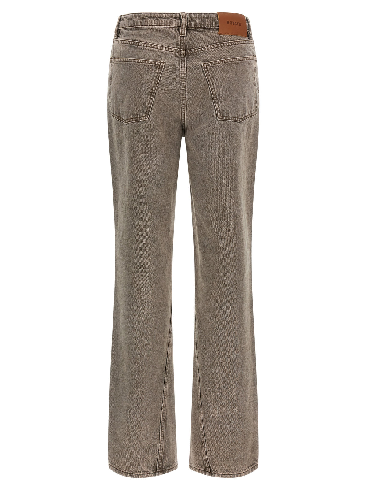 ROTATE BIRGER CHRISTENSEN Jean Droit en Coton Marron