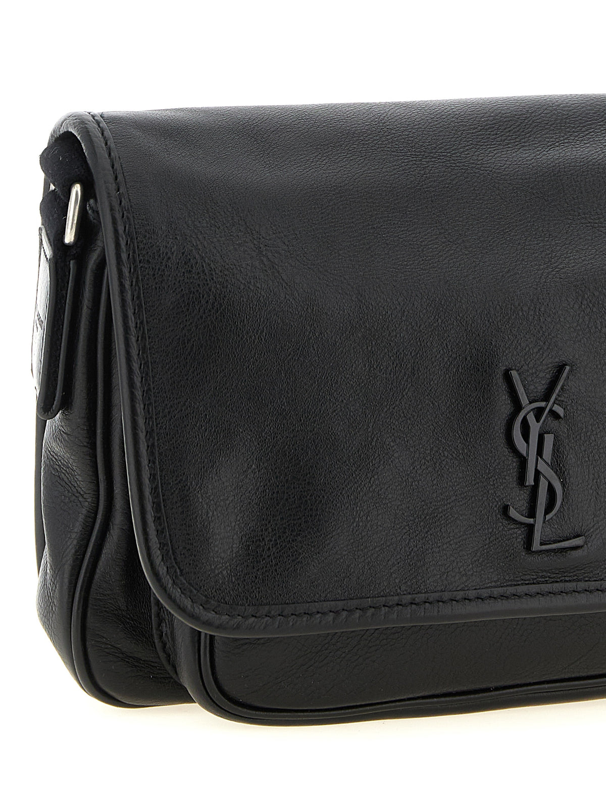 Sac bandoulière Saint Laurent en cuir de veau noir