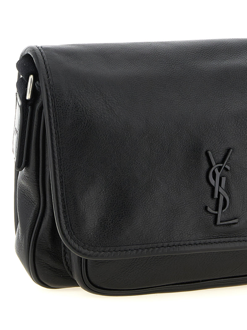 Sac bandoulière Saint Laurent en cuir de veau noir