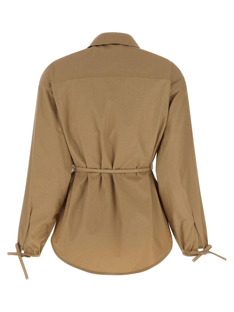 Moncler Beige Cotton Full-Length Jacket