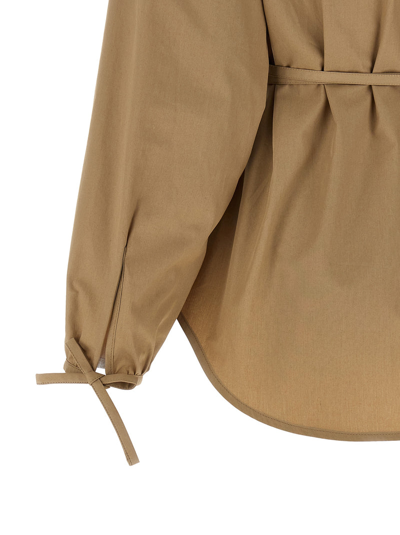 Moncler Beige Cotton Full-Length Jacket