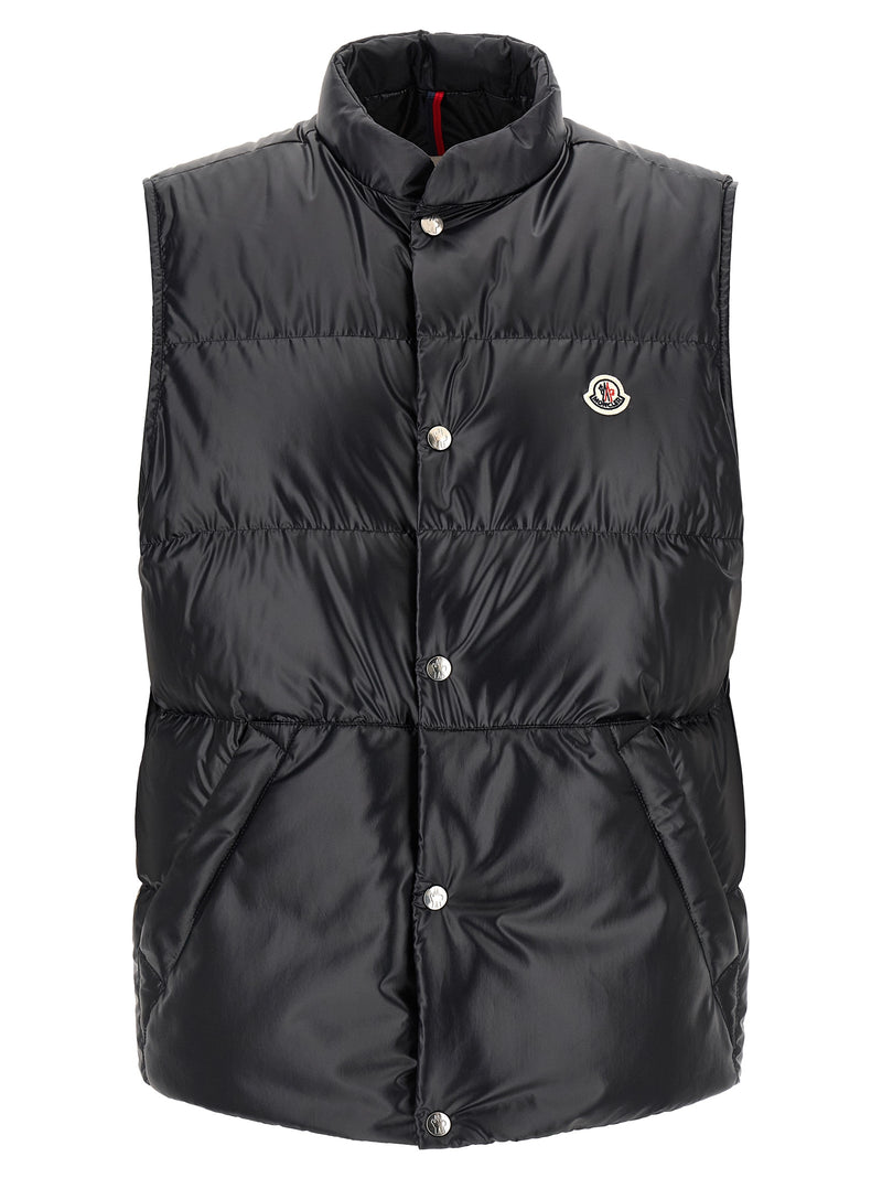 Doudoune sans manches Moncler en polyester bleu
